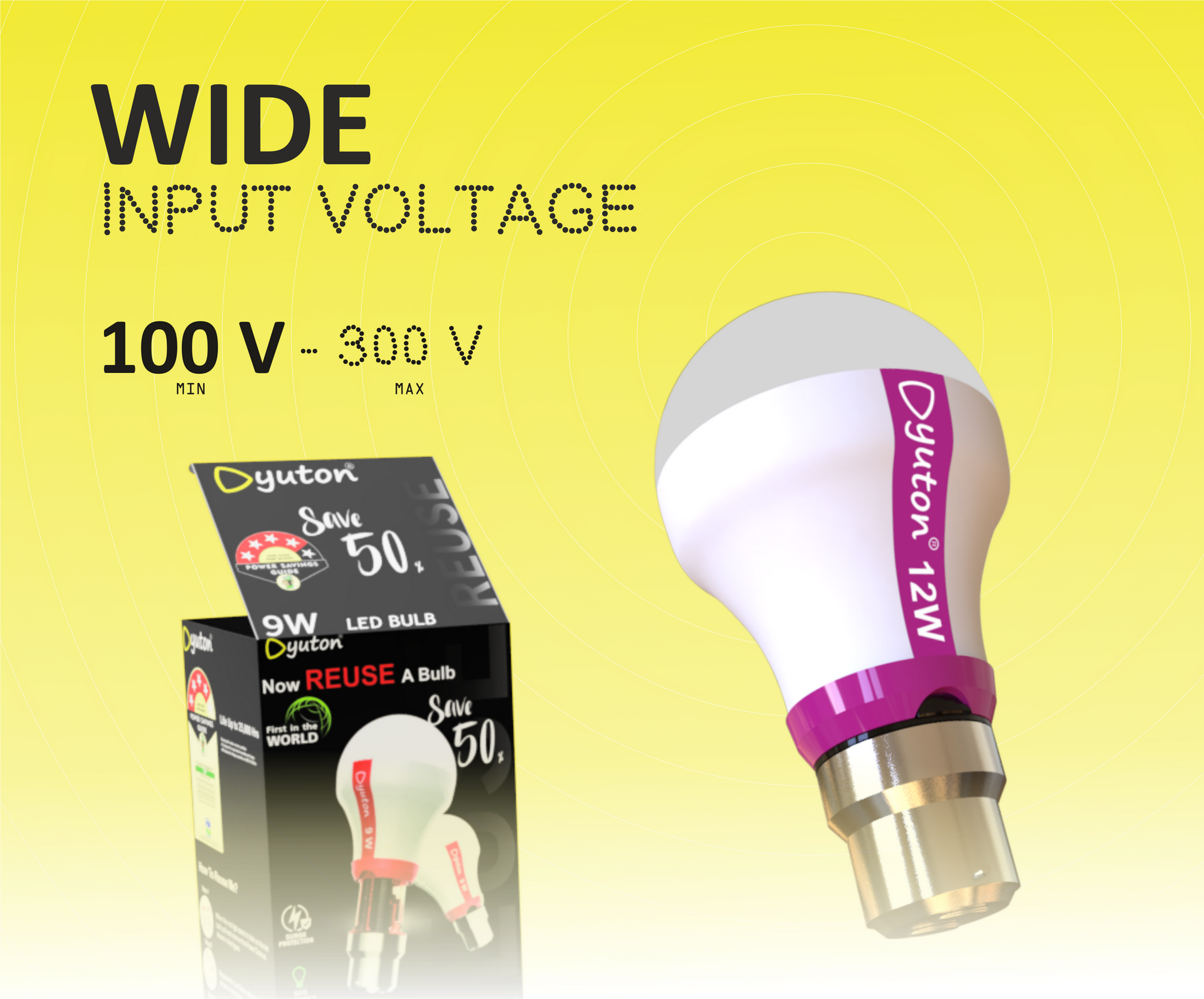 Dyuton reusable led bulb - best bulb in the world - innovative lighting